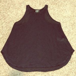 Kenzie Performance Mesh Black Tank Top Size Medium